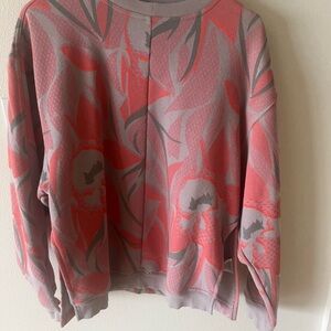 Stella McCartney Pink and Gray Patterned Crew Neck